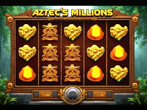 Aztec's Millions pokie artwork at Uptown Casino